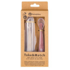 Petite&Mars Silicone spoon set with case