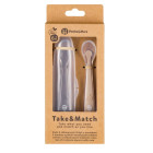 Petite&Mars Silicone spoon set with case