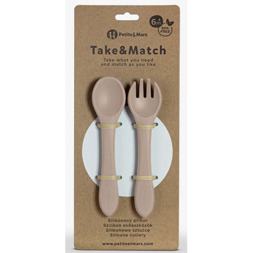 Petite&Mars Силиконовые вилка и ложка