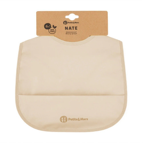 Petite&Mars Waterproof bib with pocket