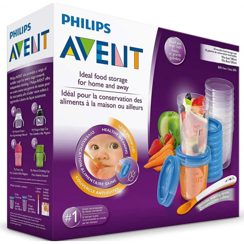 Philips Avent SCF721/20 food storage container set with spoon