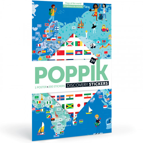 POPPIK Flags poster with stickers