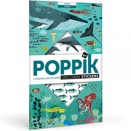 POPPIK Oceans poster with stickers