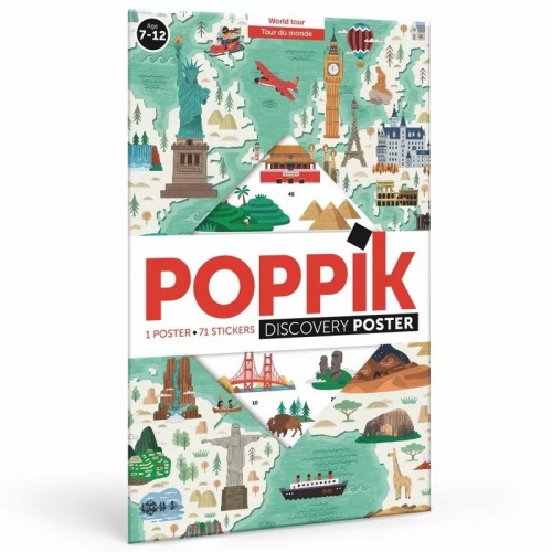 POPPIK World Tour poster with stickers
