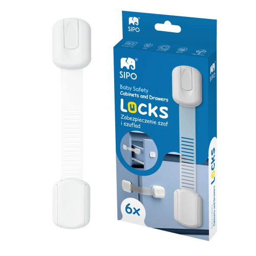 SIPO Adjustable cabinet and drawer locks 6pcs
