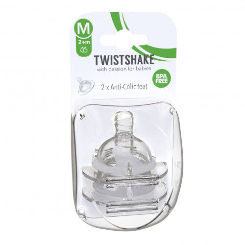 Twistshake Anti-colic nipples for bottles, 2+ months 2pcs Twistshake Anti-colic nipples for bottles, 2+ months 2pcs