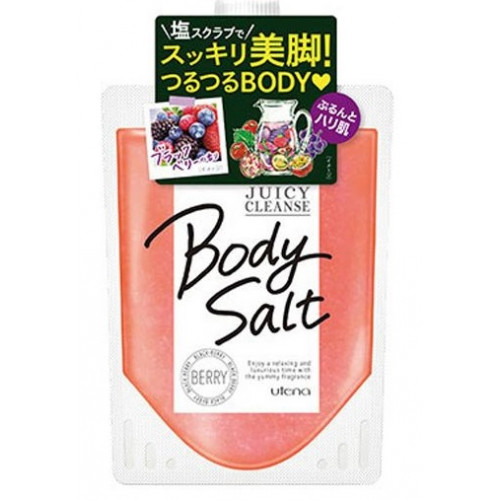 Utena Juicy Cleanse Salt based body scrub with blackberry aroma 300g 
