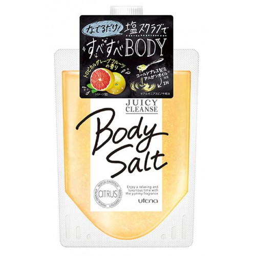 Utena Juicy Cleanse Salt based body scrub with grapefruit flavor 300g
