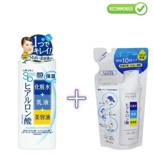 Utena Simple Balance Face lotion with UV SPF5 220ml + refill 200ml